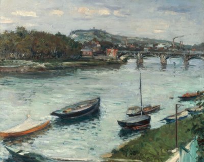 Das Ufer und die Brücke von Argenteuil von Gustave Caillebotte