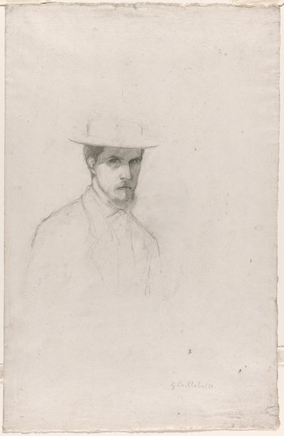 Selbstporträt mit Hut von Gustave Caillebotte