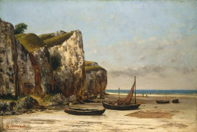 Strand in der Normandie von Gustave Courbet