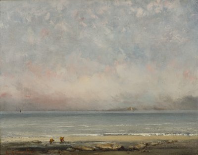 Der Strand von Trouville, ca. 1865 von Gustave Courbet