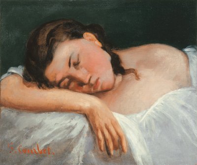 Schlafendes Mädchen, 1847 von Gustave Courbet