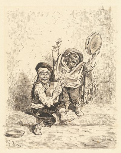 Zwergenmusiker von Granada von Gustave Dore