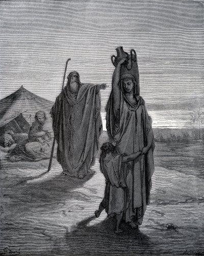 Vertreibung von Hagar von Gustave Dore