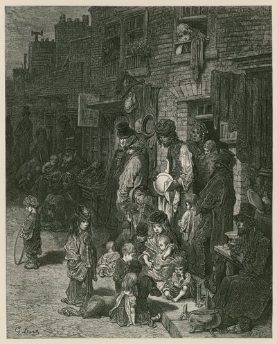 Slums in London von Gustave Dore