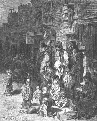 Wentworth Street, Whitechapel, 1872 von Gustave Dore