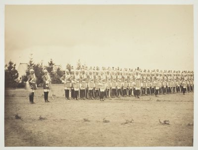 Ohne Titel [Soldaten auf Parade], 1857 von Gustave Le Gray