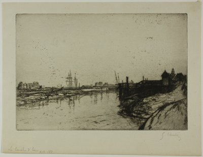 Der Kanal von Eu (in der Nähe von Tréport) von Gustave Leheutre