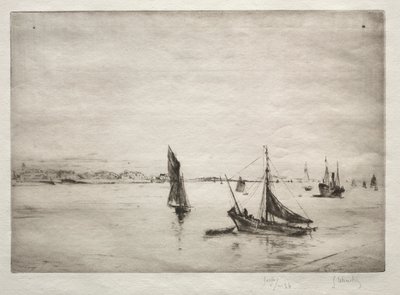Die Straße von La Rochelle von Gustave Leheutre