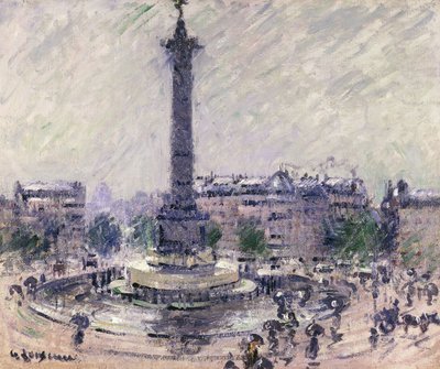 Paris, Place de la Bastille von Gustave Loiseau