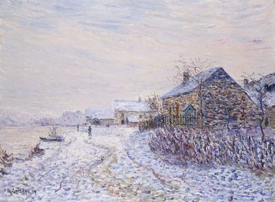 Schnee in Tournedos-sur-Seine, 1899 von Gustave Loiseau