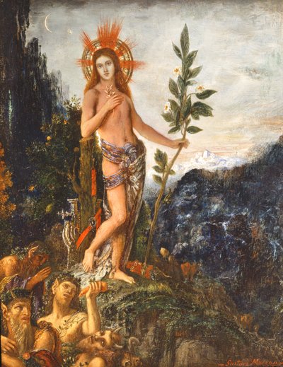 Apollo empfängt die Opfergaben der Hirten von Gustave Moreau