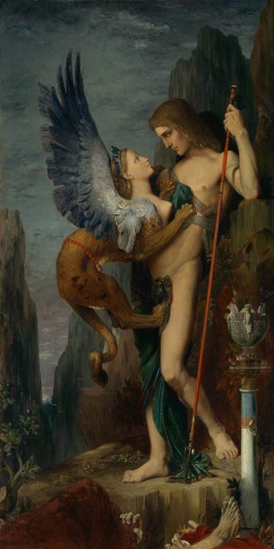 Ödipus und die Sphinx, 1864 von Gustave Moreau