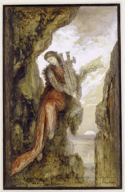 Sappho auf der Klippe von Gustave Moreau