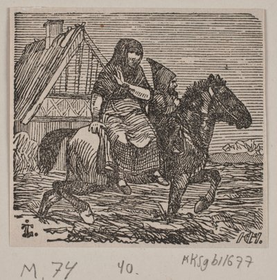 Illustration zu "Die Hebamme und der Troll" von H. C. Henneberg