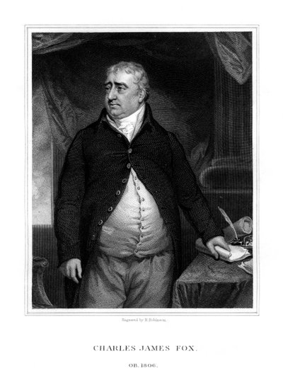 Charles James Fox, britischer Politiker, 1833 von H. Robinson