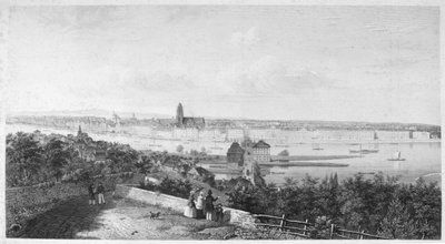 Panorama von Frankfurt, ca. 1865 von H. Worms
