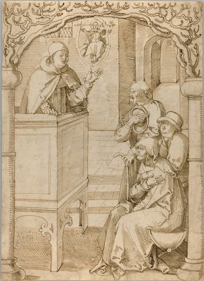 Ein Mönch predigt von Hans Baldung Grien
