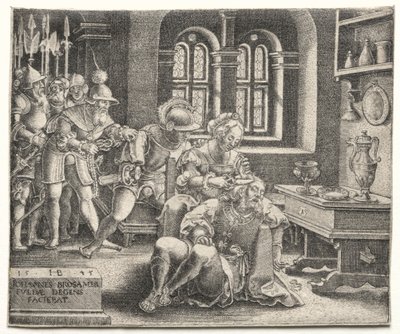 Samson und Delilah, 1545 von Hans Brosamer