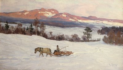 Holztransport von Hans Fredrik Henriksen Borgen