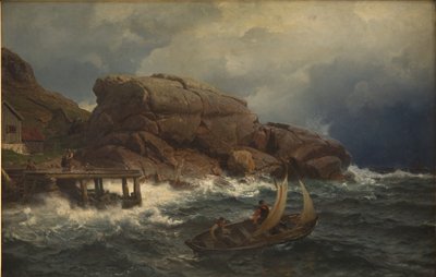 Ein norwegischer Hafen von Hans Gude