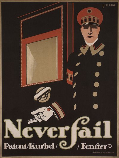 Never fail Fenster, 1911 von Hans Rudi Erdt