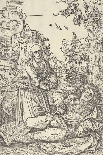 Pyramus und Thisbe, ca. 1509-10 von Hans Schäufelein the Elder