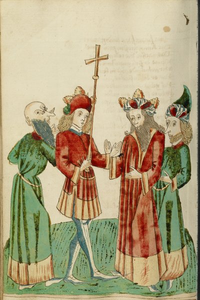 Avenir und Josaphat mit zwei Gelehrten von Hans Schilling