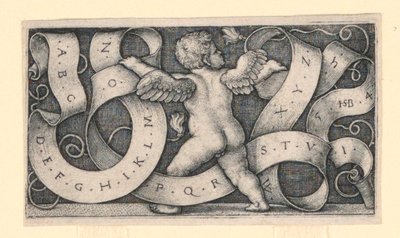 Genius mit Alphabet von Hans Sebald Beham