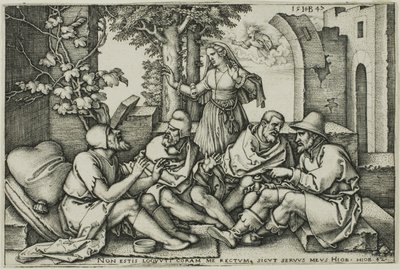 Hiob im Gespräch mit seinen Freunden von Hans Sebald Beham