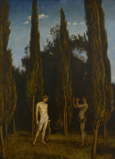 Apollo und Marsyas, 1888 von Hans Thoma
