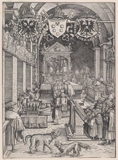 Maximilian I. hört die Messe, ca. 1515 von Hans Weiditz