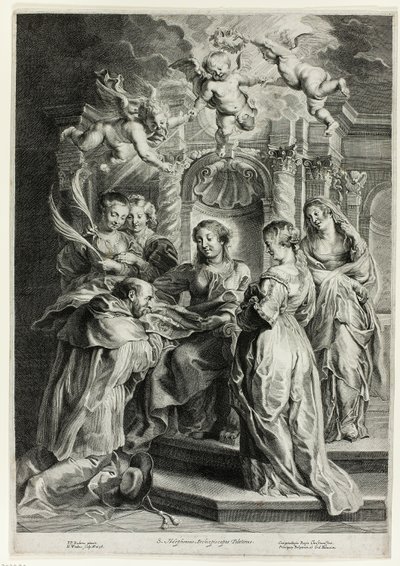 St. Ildefonso vor der Jungfrau von Hans Witdoeck