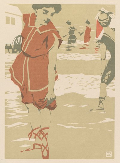 Badende, ca. 1900 von Hans von Newmann
