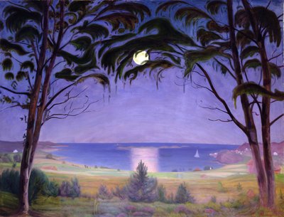 Mondlicht, Nevlunghavn von Harald Oscar Sohlberg