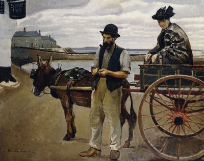 Mann mit Frau in einem Wagen von Harold Harvey