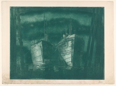 Zwei Barken von Harry van Mook (signed by artist)