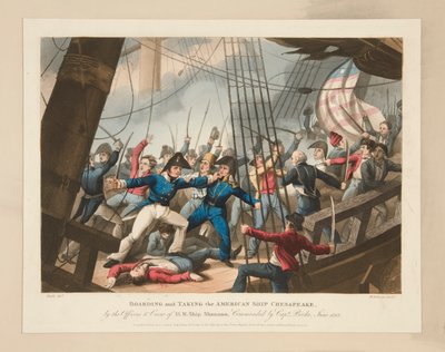 Entern und Erobern des amerikanischen Schiffs Chesapeake von Heath