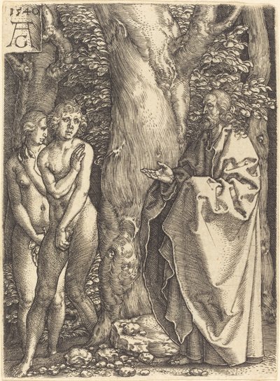 Adam und Eva verstecken sich von Heinrich Aldegrever