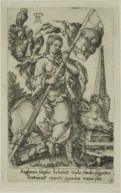 Völlerei, aus den Lastern von Heinrich Aldegrever