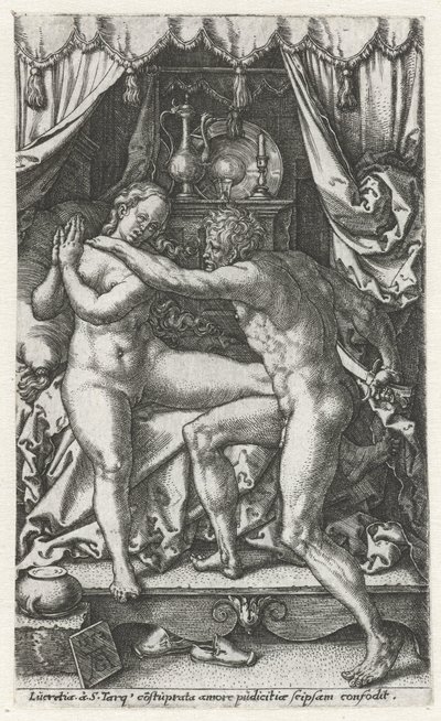 Lucretia und Sextus Tarquinius von Heinrich Aldegrever