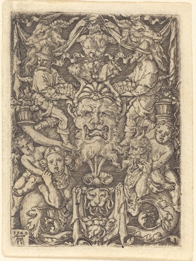 Ornament mit Maske, 1549 von Heinrich Aldegrever