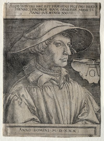 Selbstporträt, 1530 von Heinrich Aldegrever