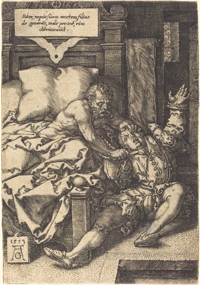 Der strenge Vater, 1553 von Heinrich Aldegrever