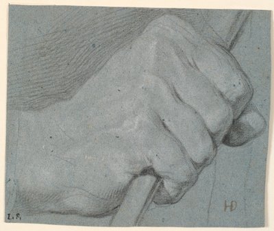 Studie einer Hand, die einen Stock umklammert von Heinrich Dittmers