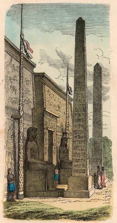 Antikes Ägypten: Eingang eines Palasttempels von Heinrich Leutemann