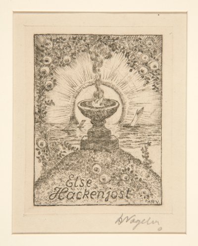 Exlibris: Else Hackenjost von Heinrich Vogeler