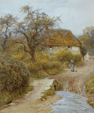 Hof auf dem Hügel, Symondsbury, Dorset von Helen Allingham