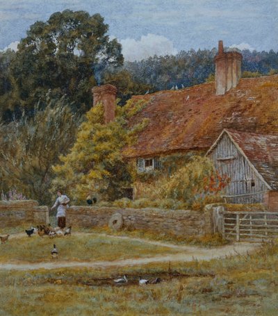 Netley Farm, Shere, Surrey, 1878 von Helen Allingham