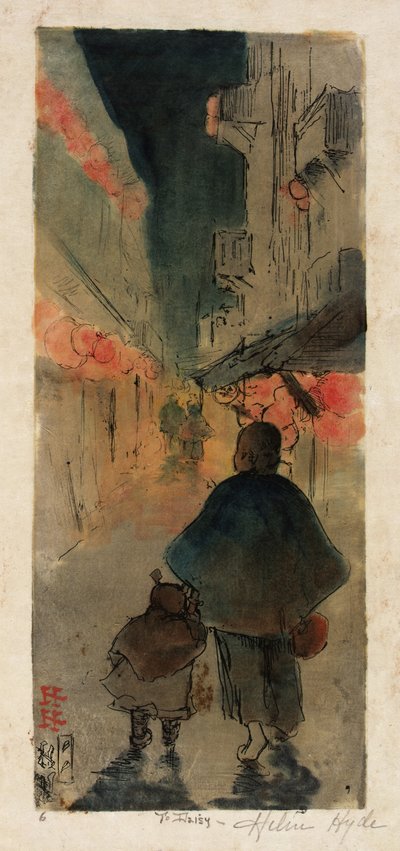 Gasse in Chinatown von Helen Hyde