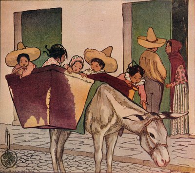 Eine Pause - Der Esel des Brotmännchens, 1912 von Helen Hyde